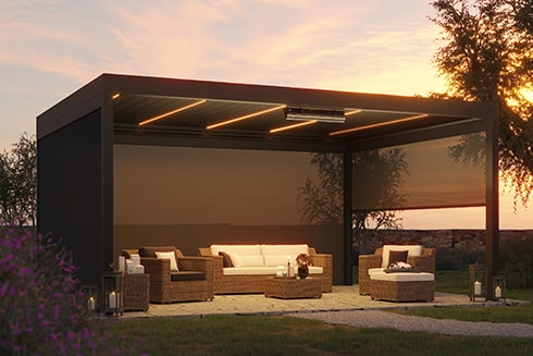B160XL Pergola in the Evening